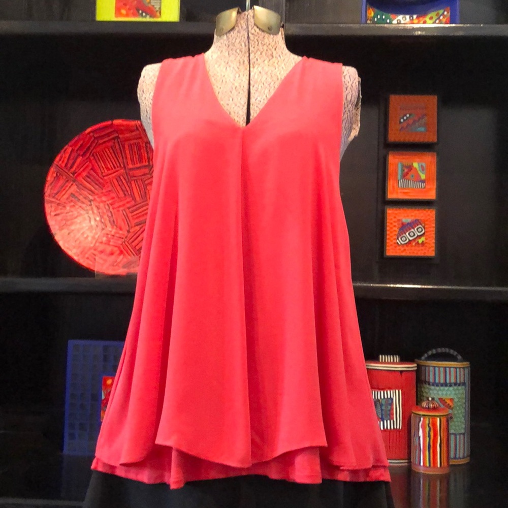 Loft Gorgeous Coral Swingy top